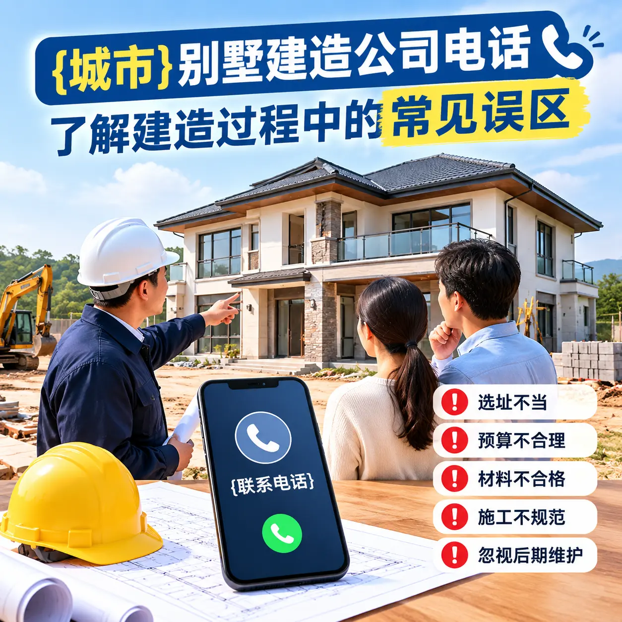 德江别墅建造公司电话，了解建造过程中的常见误区